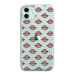 CaseCompany Lipjes: iPhone 11 Transparant Hoesje