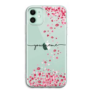 CaseCompany Hartjes en kusjes: iPhone 11 Transparant Hoesje