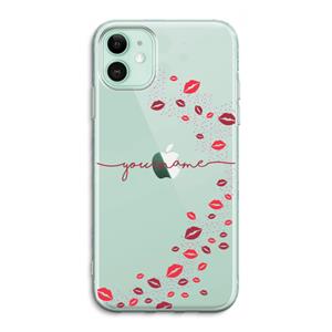 CaseCompany Kusjes: iPhone 11 Transparant Hoesje
