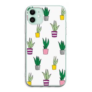 CaseCompany Sanseveria: iPhone 11 Transparant Hoesje