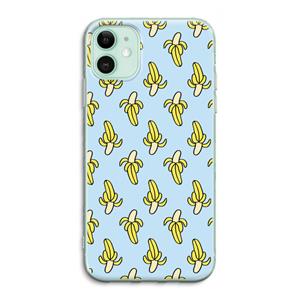 CaseCompany Bananas: iPhone 11 Transparant Hoesje