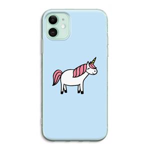 CaseCompany Eenhoorn: iPhone 11 Transparant Hoesje