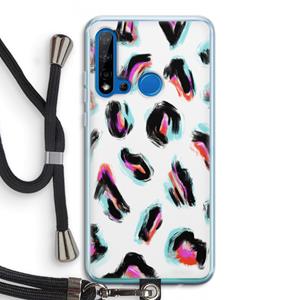 CaseCompany Cheetah color: Huawei P20 Lite (2019) Transparant Hoesje met koord