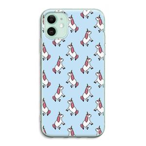 CaseCompany Eenhoorns overal: iPhone 11 Transparant Hoesje