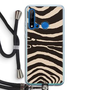 CaseCompany Arizona Zebra: Huawei P20 Lite (2019) Transparant Hoesje met koord