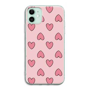 CaseCompany Ondersteboven verliefd: iPhone 11 Transparant Hoesje