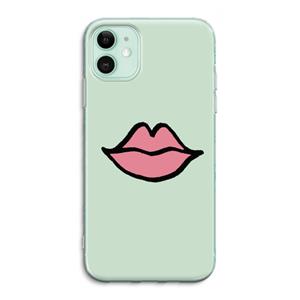 CaseCompany Kusje: iPhone 11 Transparant Hoesje