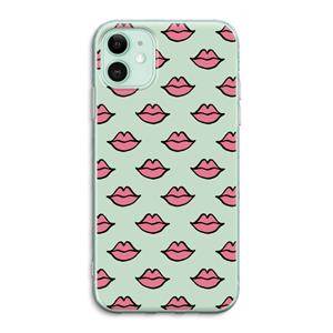 CaseCompany Lipjes: iPhone 11 Transparant Hoesje