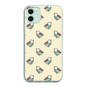 CaseCompany Vogeltjes: iPhone 11 Transparant Hoesje