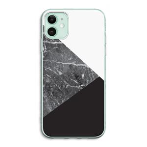 CaseCompany Combinatie marmer: iPhone 11 Transparant Hoesje