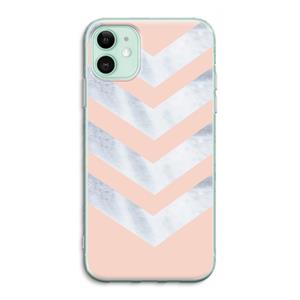 CaseCompany Marmeren pijlen: iPhone 11 Transparant Hoesje