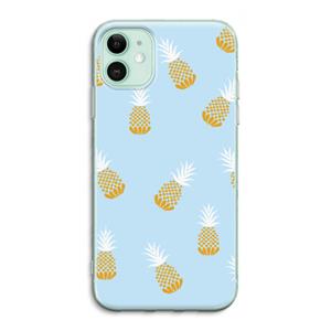 CaseCompany Ananasjes: iPhone 11 Transparant Hoesje
