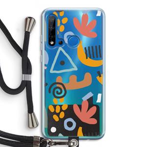 CaseCompany Abstract: Huawei P20 Lite (2019) Transparant Hoesje met koord