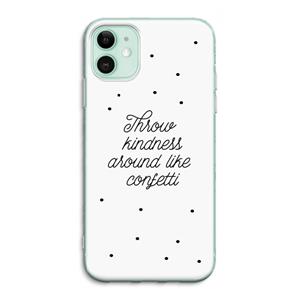 CaseCompany Confetti: iPhone 11 Transparant Hoesje