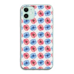 CaseCompany Klaproosjes: iPhone 11 Transparant Hoesje