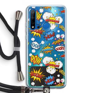 CaseCompany Pow Smack: Huawei P20 Lite (2019) Transparant Hoesje met koord