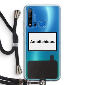 CaseCompany Ambitchious: Huawei P20 Lite (2019) Transparant Hoesje met koord