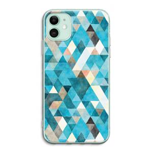 CaseCompany Gekleurde driehoekjes blauw: iPhone 11 Transparant Hoesje