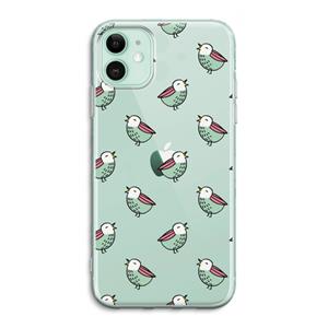 CaseCompany Vogeltjes: iPhone 11 Transparant Hoesje