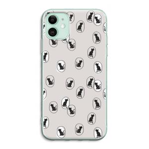 CaseCompany Miauw: iPhone 11 Transparant Hoesje