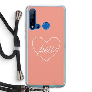 CaseCompany Best heart: Huawei P20 Lite (2019) Transparant Hoesje met koord