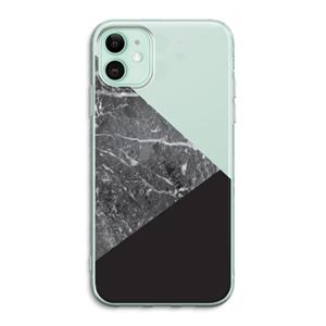 CaseCompany Combinatie marmer: iPhone 11 Transparant Hoesje