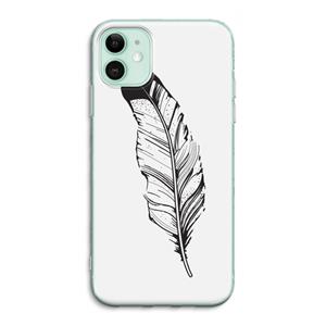 CaseCompany Pluim: iPhone 11 Transparant Hoesje