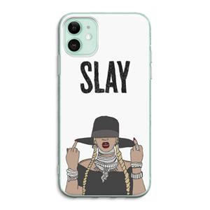 CaseCompany Slay All Day: iPhone 11 Transparant Hoesje