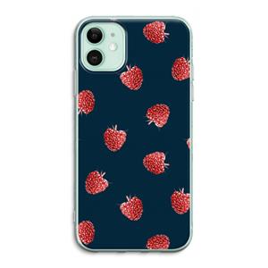 CaseCompany Framboosjes: iPhone 11 Transparant Hoesje