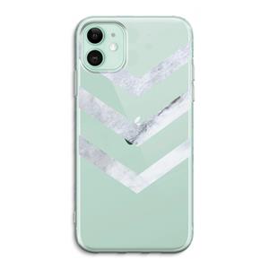 CaseCompany Marmeren pijlen: iPhone 11 Transparant Hoesje