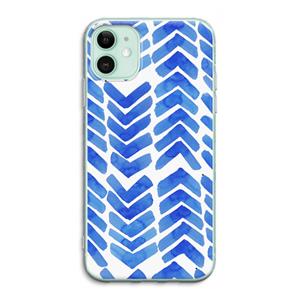 CaseCompany Blauwe pijlen: iPhone 11 Transparant Hoesje