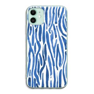 CaseCompany Blauwe nerven: iPhone 11 Transparant Hoesje