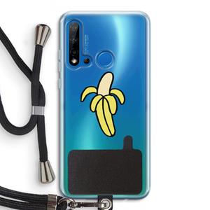 CaseCompany Banana: Huawei P20 Lite (2019) Transparant Hoesje met koord