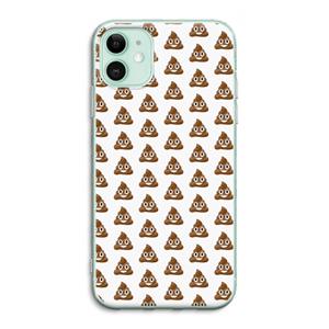 CaseCompany Poop emoji: iPhone 11 Transparant Hoesje