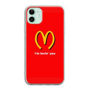 CaseCompany I'm lovin' you: iPhone 11 Transparant Hoesje