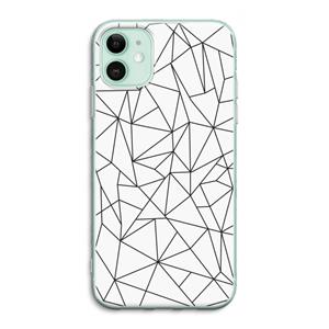 CaseCompany Geometrische lijnen zwart: iPhone 11 Transparant Hoesje
