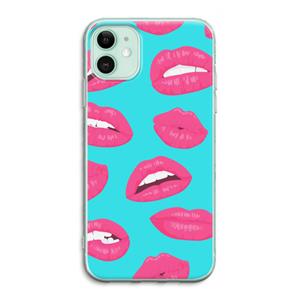 CaseCompany Bite my lip: iPhone 11 Transparant Hoesje