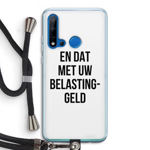 CaseCompany Belastinggeld: Huawei P20 Lite (2019) Transparant Hoesje met koord
