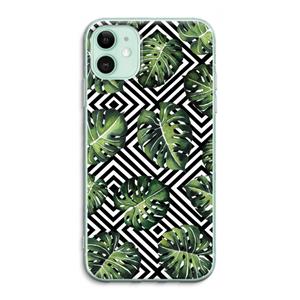 CaseCompany Geometrische jungle: iPhone 11 Transparant Hoesje
