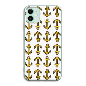 CaseCompany Musketon Anchor: iPhone 11 Transparant Hoesje