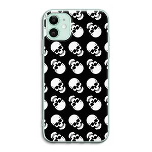 CaseCompany Musketon Skulls: iPhone 11 Transparant Hoesje