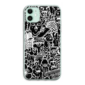 CaseCompany Vexx Black Mixtape: iPhone 11 Transparant Hoesje
