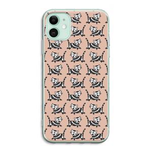 CaseCompany Zwarte poes: iPhone 11 Transparant Hoesje