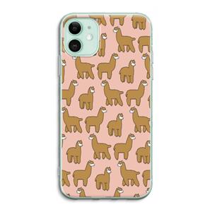 CaseCompany Alpacas: iPhone 11 Transparant Hoesje