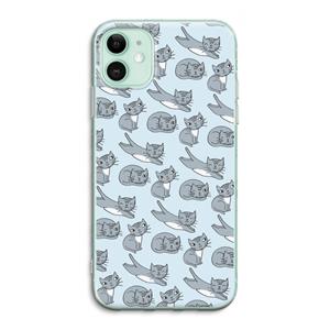 CaseCompany Poezen: iPhone 11 Transparant Hoesje