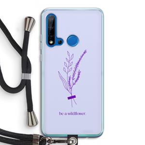 CaseCompany Be a wildflower: Huawei P20 Lite (2019) Transparant Hoesje met koord