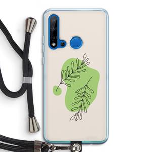 CaseCompany Beleaf in you: Huawei P20 Lite (2019) Transparant Hoesje met koord