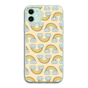 CaseCompany Regenboog: iPhone 11 Transparant Hoesje