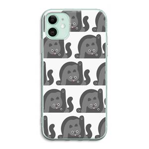 CaseCompany Cats: iPhone 11 Transparant Hoesje