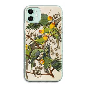 CaseCompany Carolinaparkiet: iPhone 11 Transparant Hoesje